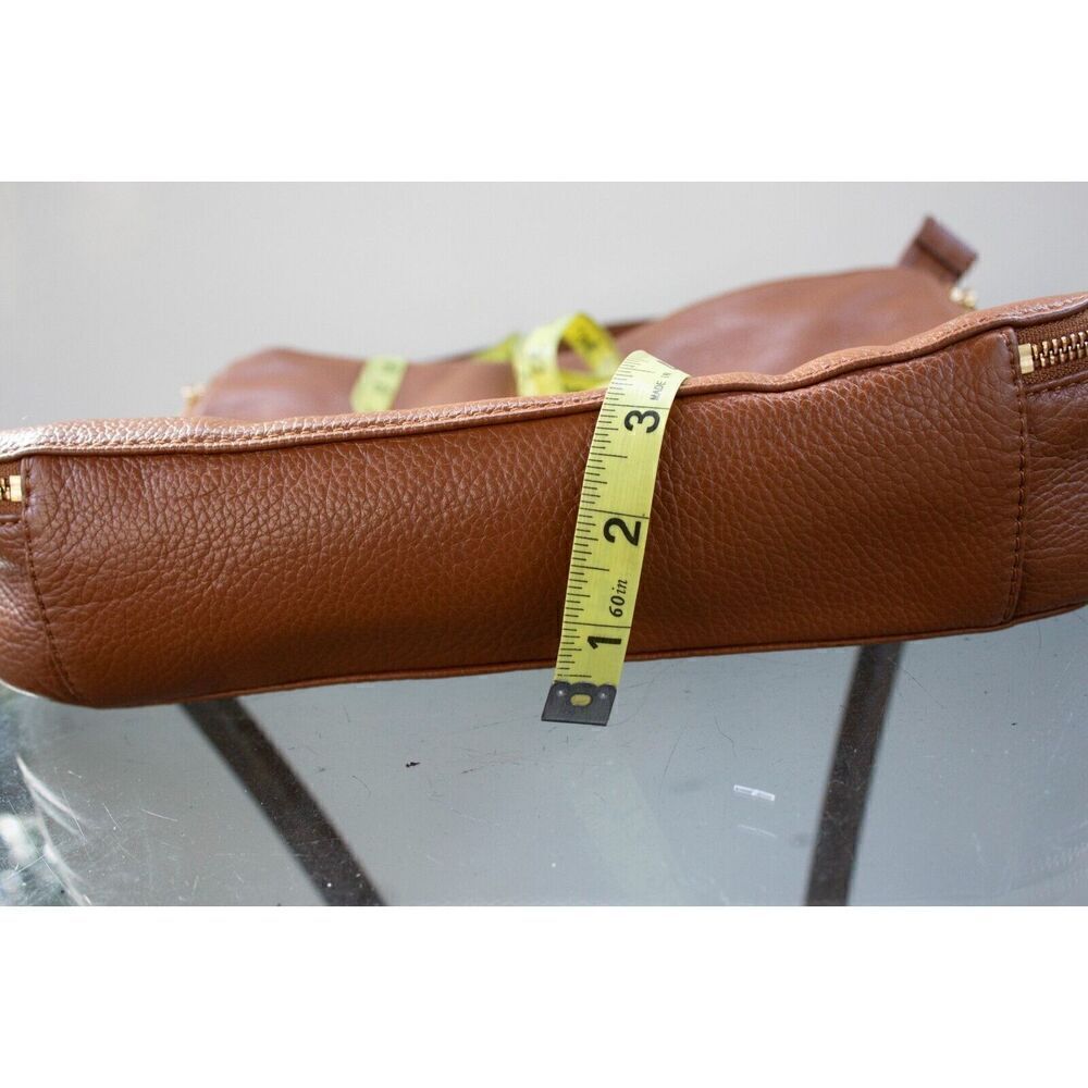 MICHAEL KORS Essex Pebble Leather Large Convertible Shoulder Bag Hobo Brown - Picture 14 of 16